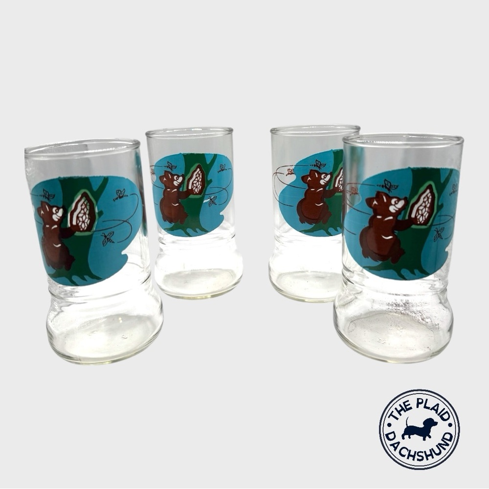 Vintage Sue Bee Honey Glass Set